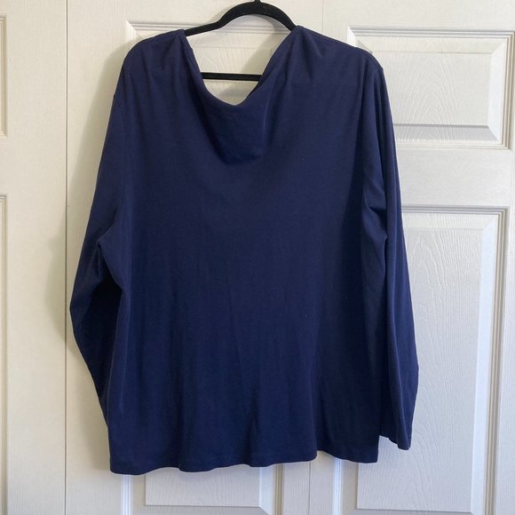 Tommy Hilfiger Women's Long Sleeve Shirt Plus Size 3XL Stripe Red Blue White - Picture 3 of 3